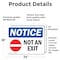 Signmission Not An Exit Sign With Symbol, 24 in W x Rectangle, Vinyl Decal OS-2PACK-NS-D-1824-L-15164 - alternate 4